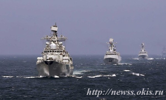 совместные морские учения Россия Китай